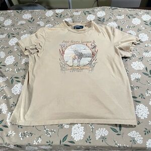 Polo Ralph Lauren Vintage 90's POLO SPORTSMAN Elk Graphic Print LS T-Shirt Large